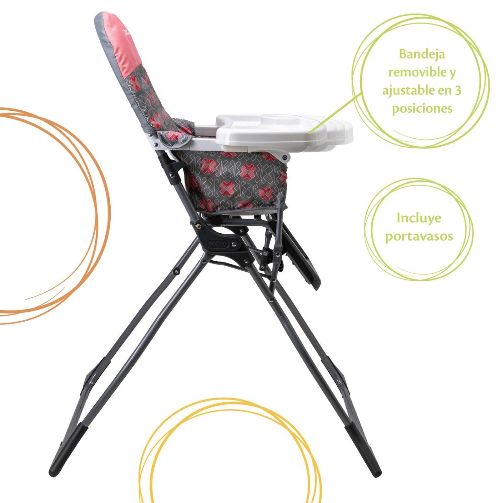 Silla Alta Periquera Cosco Simple Fold - Stencil