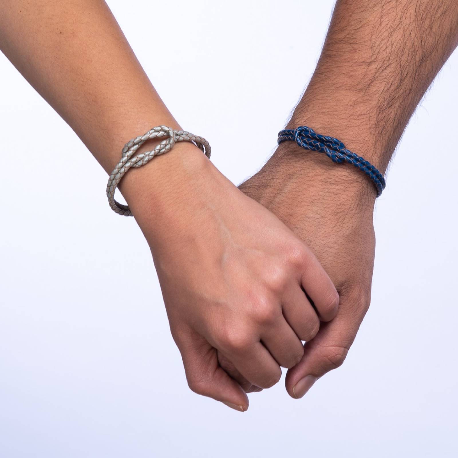 LuckyLy Pulsera Ellie Pareja Azul Plata