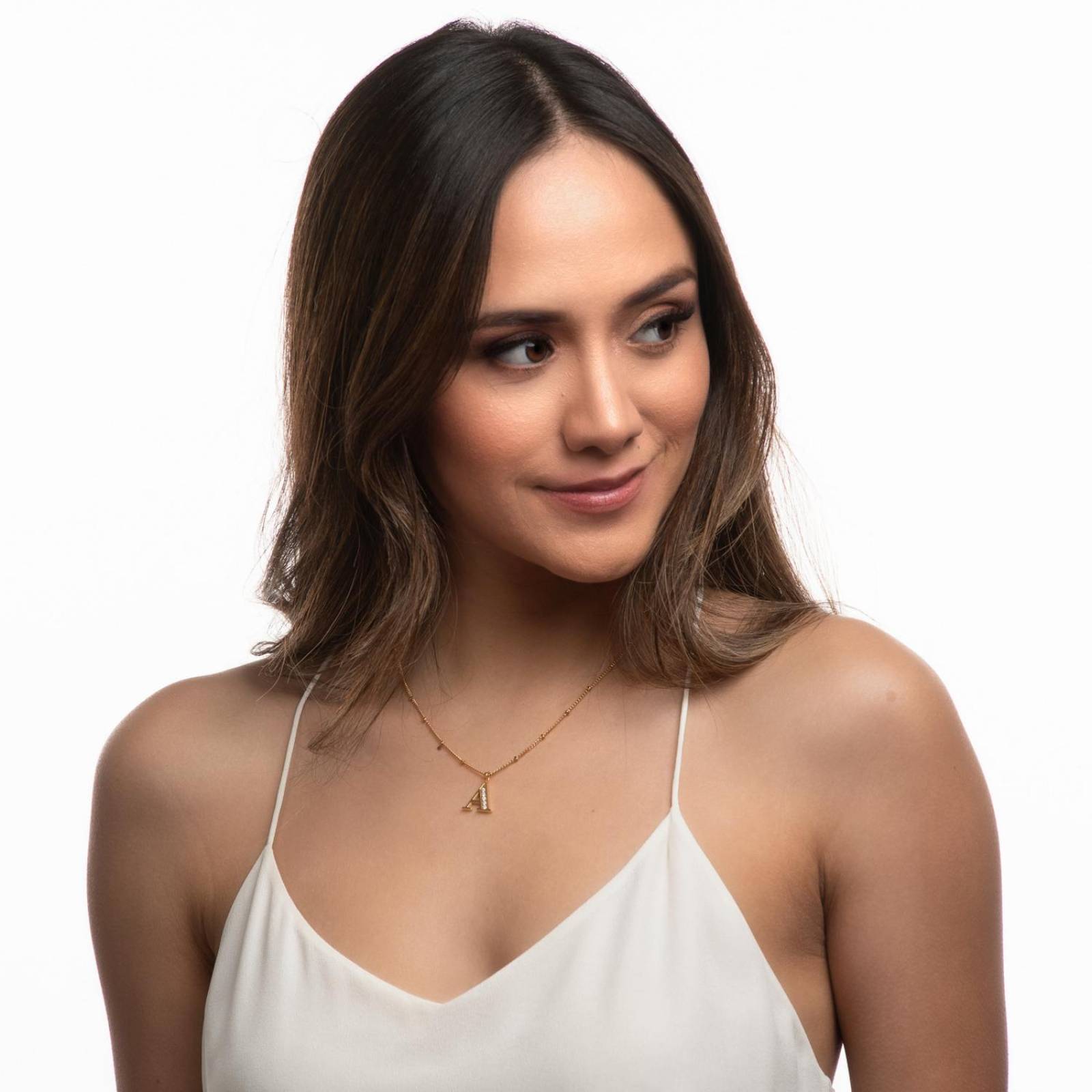 Luckyly Juego Joyería Mujer, Collar y Aretes Inicial Letras, Acero Inoxidable con Baño de Oro Oro B UNITALLA Letra B
