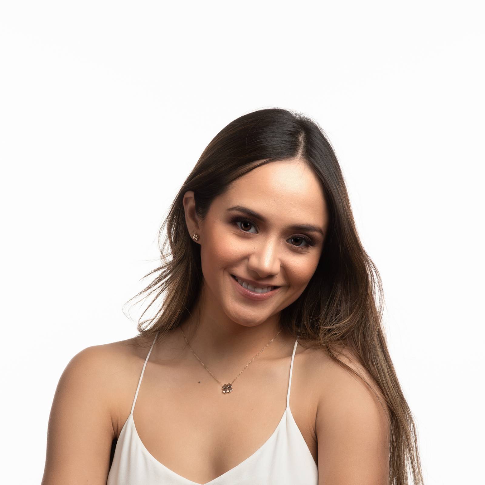 LuckyLy Set de Joyería para Mujer Acero Inoxidable con Baño de Oro Rosa 18k, Collar y Aretes Mujer Trébol, UNITALLA