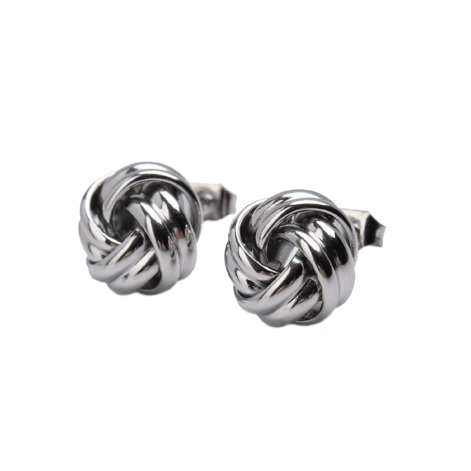 Pendientes de plata de ley 925 con doble nudo, joyería fina para mujer,  regalos para ella, Plata de ley Cristal