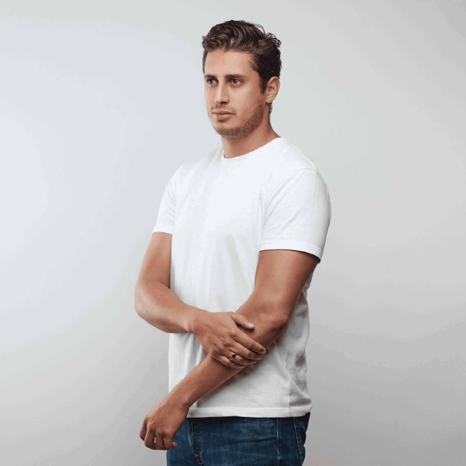 LUCKMAN Anillos Hombre Giratorios, Anillo Anti Ansiedad de Acero Inoxidable Color Plata, Talla 9 - Plata Brillante 9