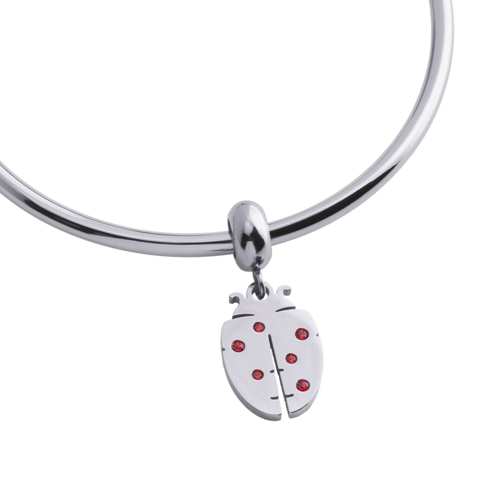 LuckyLy Charms para Pulseras de Mujer, Dije de Catarina de Buena Suerte, Acero Inoxidable Catarina - Plata UNITALLA