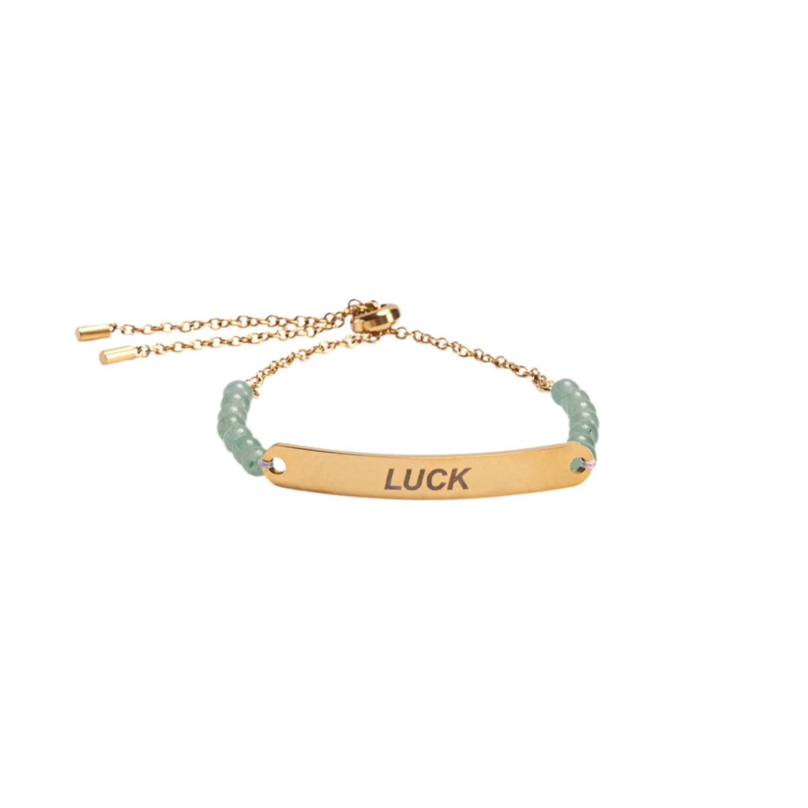 LuckyLy Pulseras Mujer Acero Inoxidable Giselle WISH, Piedras Naturales Amatista Morada, Cuarzo Verde - Oro