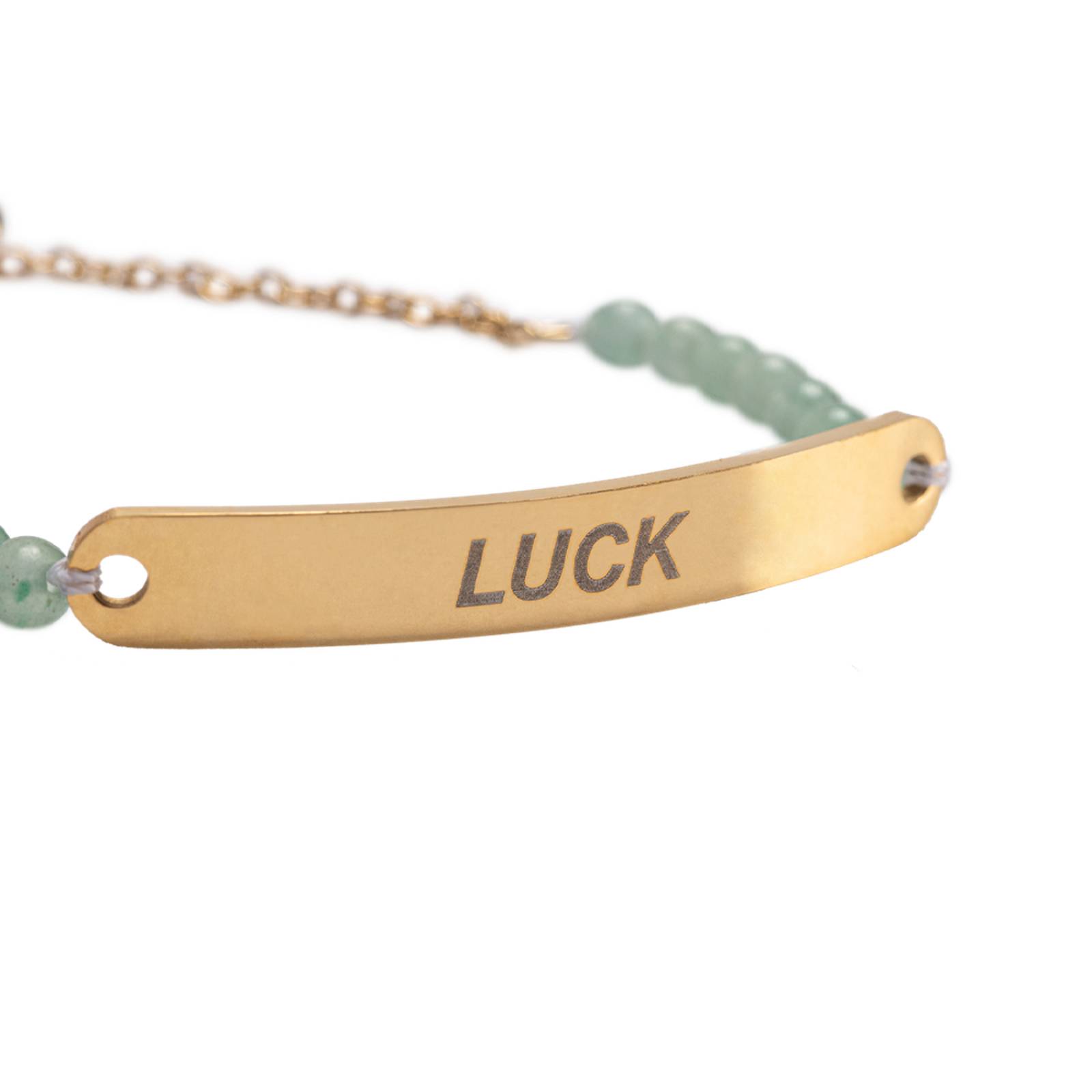 LuckyLy Pulseras Mujer Acero Inoxidable Giselle WISH, Piedras Naturales Amatista Morada, Cuarzo Verde - Oro