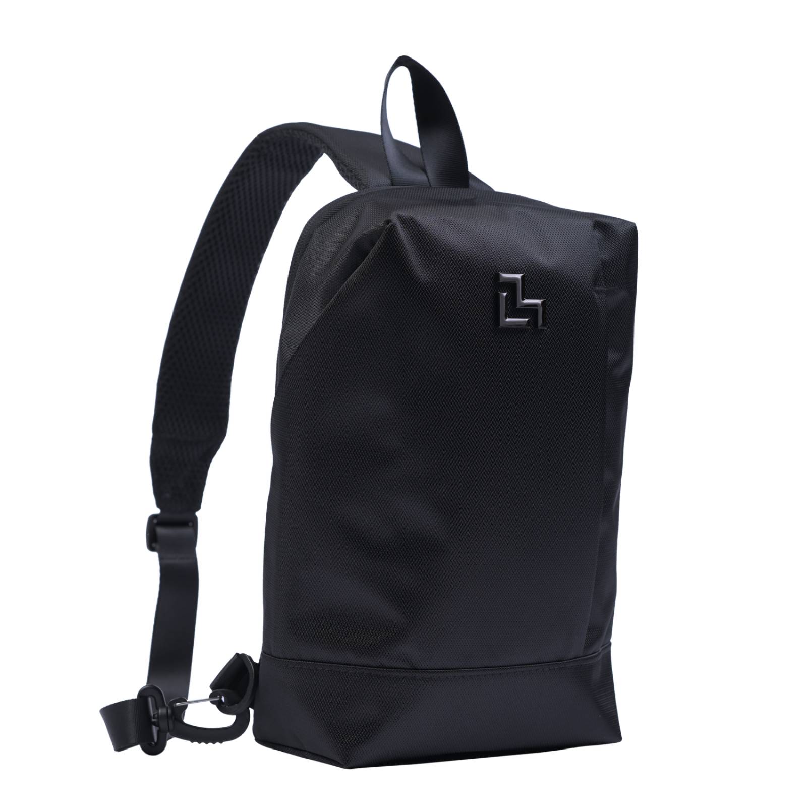 LUCKMAN Mochila Hombre Cruzada Antirrobo tipo Crossbody, Pechera Táctica y Mariconera, Enzo, Negro 
