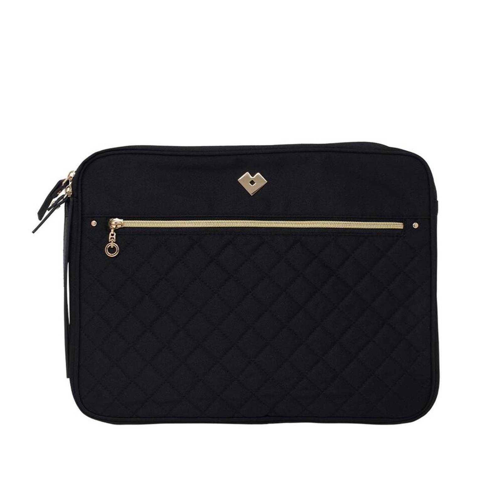 LuckyLy Funda para Laptop 13 a 14 Pulgadas Mujer, Protector y Resistente, Compartimentos Acolchados, Color Negro