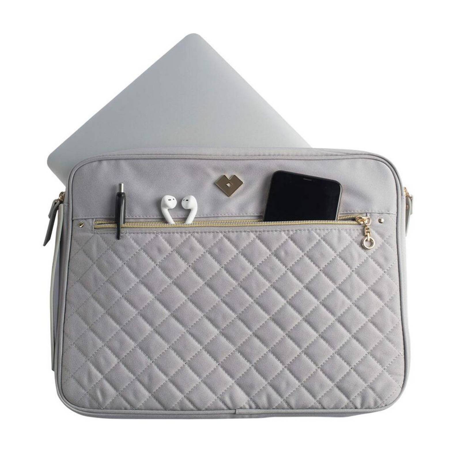 LuckyLy Funda para Laptop 13 a 14 Pulgadas Mujer, Protector y Resistente, Compartimentos Acolchados, Color Negro