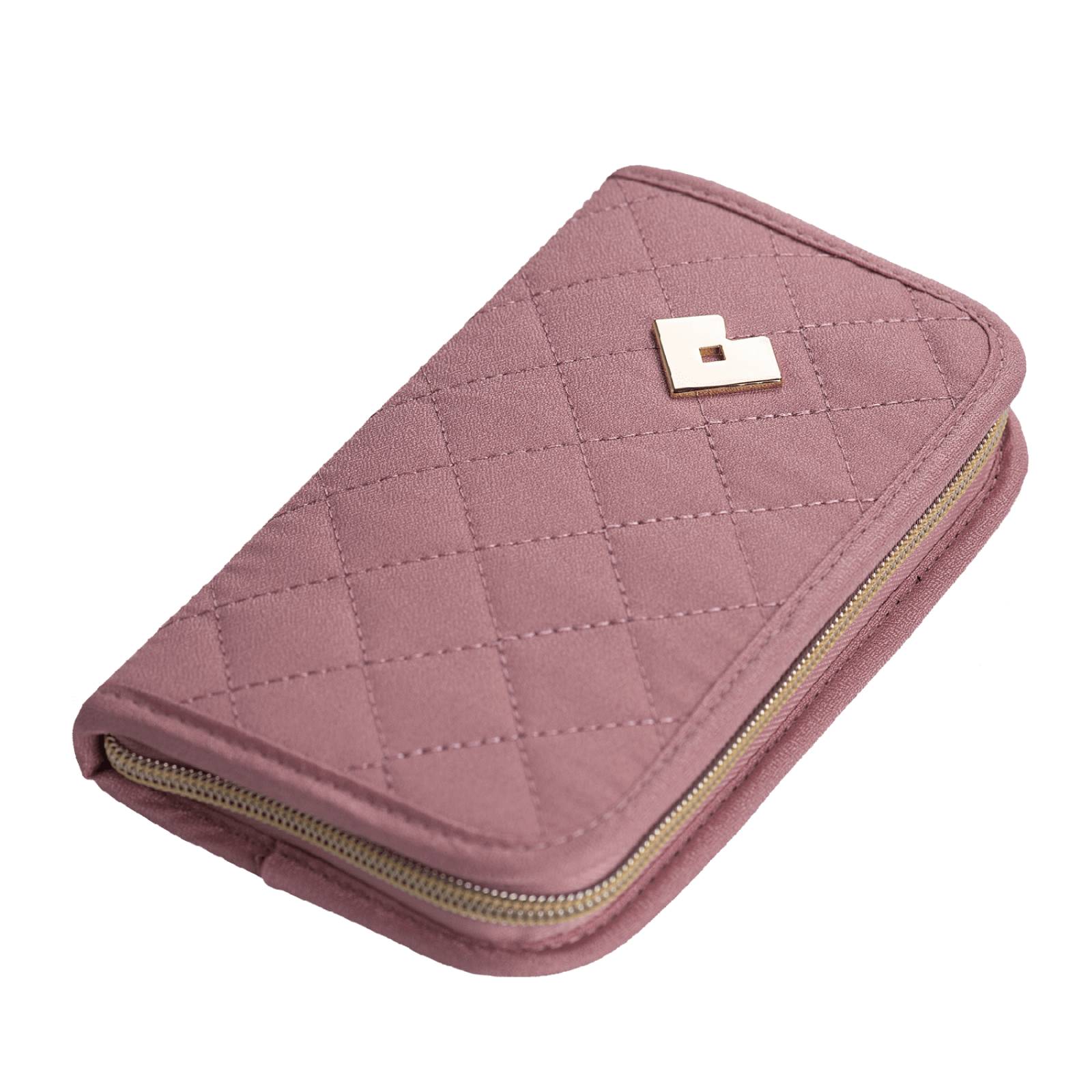 Set Cartera Nicky Negro con Collar Peace Oro 