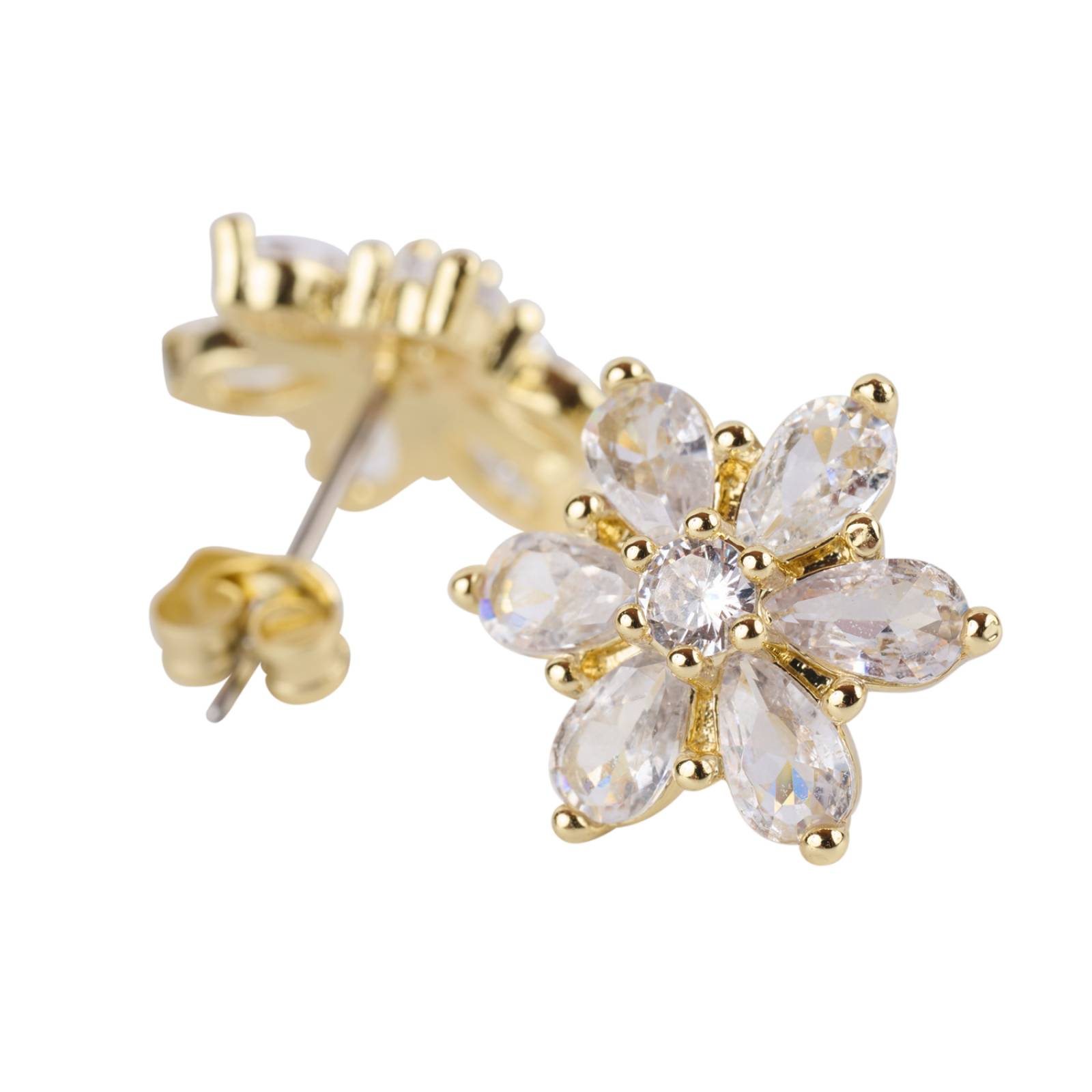 LuckyLy Set de Joyería para Mujer de Oro 14k con Zirconia Cúbica, Juego de Collar y Aretes Mujer, Modelo Gia 