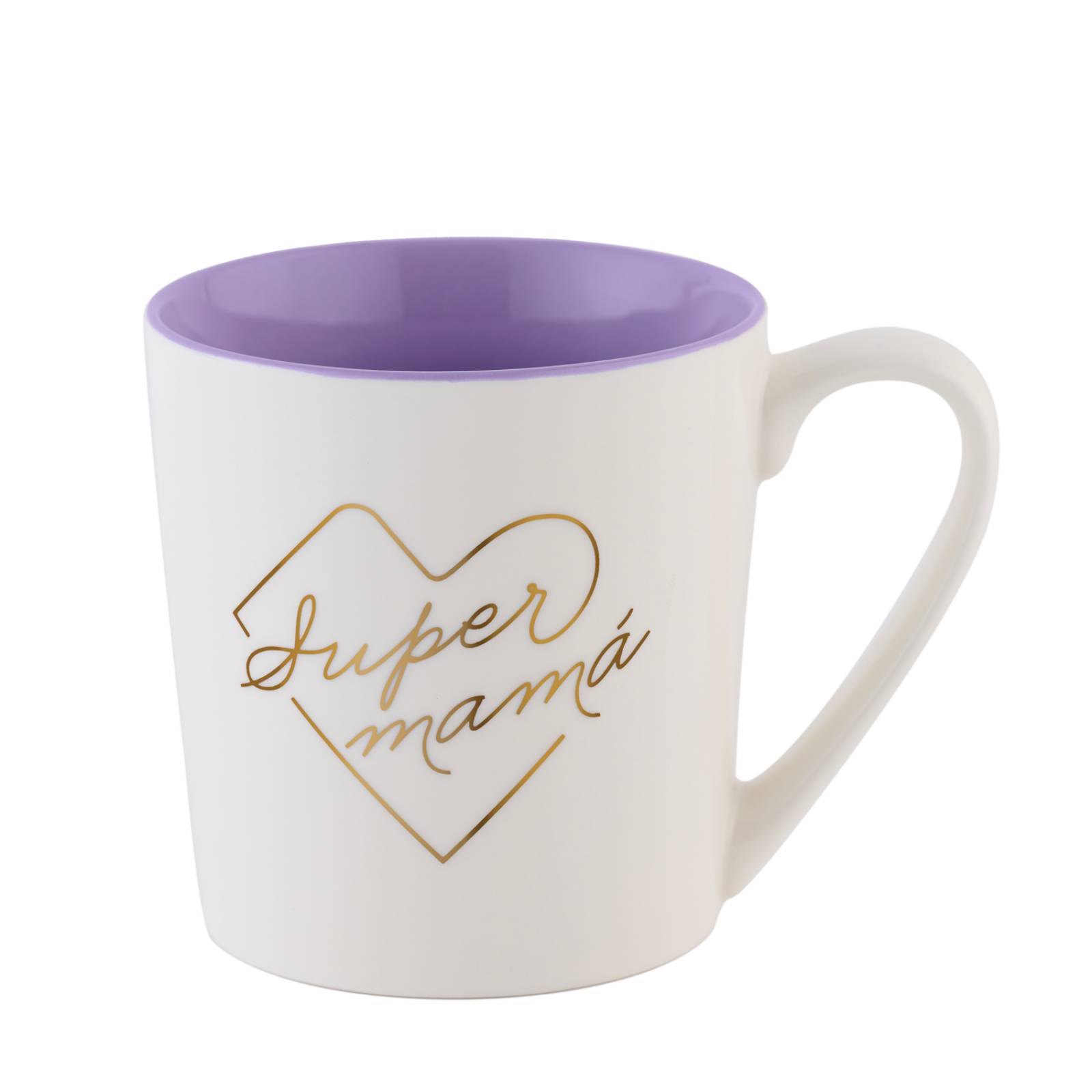 LuckyLy Tazas para Café Divertidas para Mamá de 500ml, Grandes y Originales, Modelo Mom, Super Blanco Supermamá