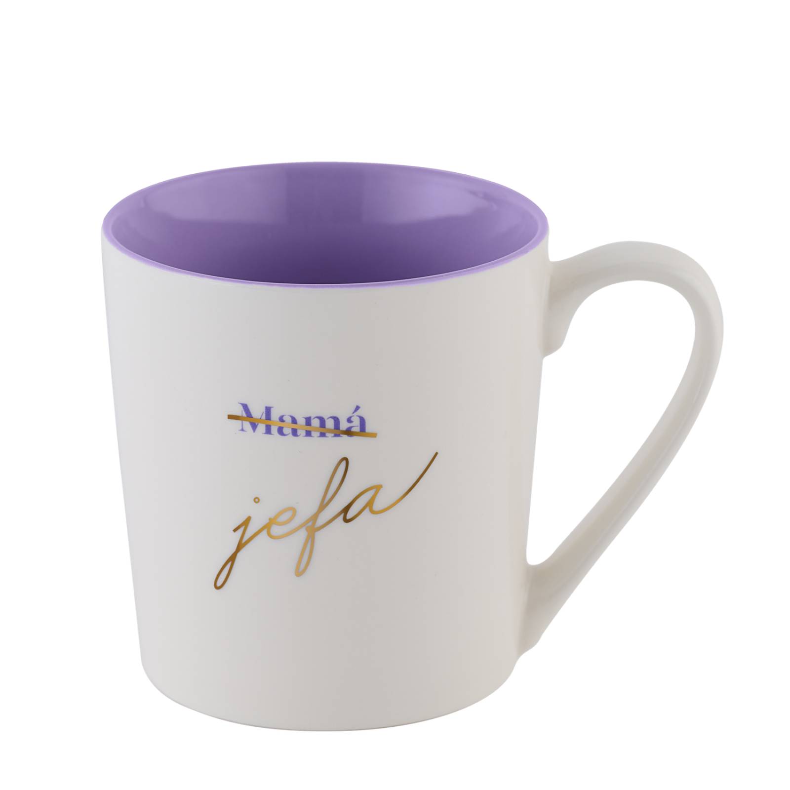 LuckyLy Tazas para Café Divertidas para Mamá de 500ml, Grandes y Originales, Modelo Mom, Super Blanco Mamá/Jefa