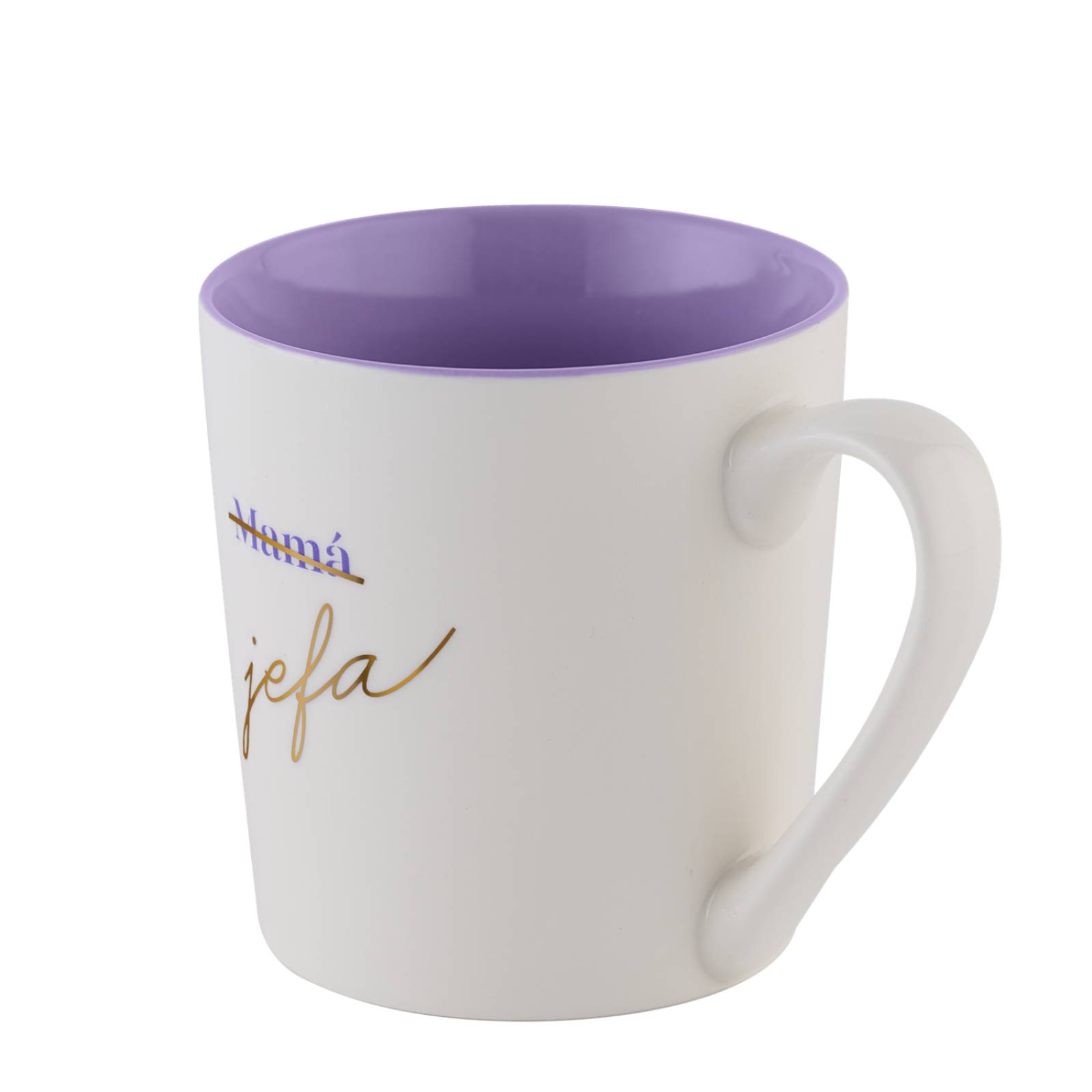 LuckyLy Tazas para Café Divertidas para Mamá de 500ml, Grandes y Originales, Modelo Mom, Super Blanco Mamá/Jefa