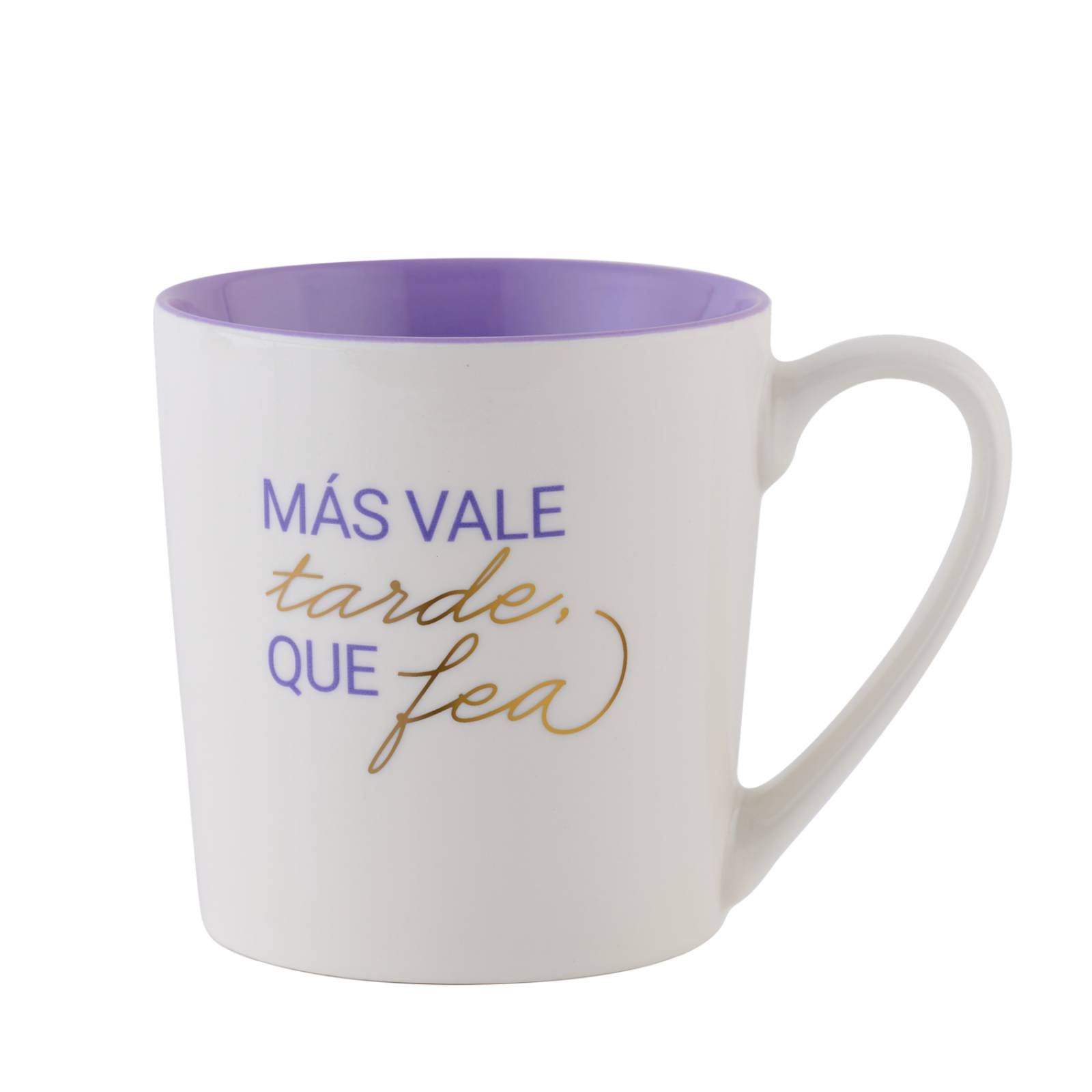 LuckyLy Tazas para Café con Frases Divertidas de 500ml, Grandes y Originales, Modelo Nira, Pensamientos Blanco Tarde