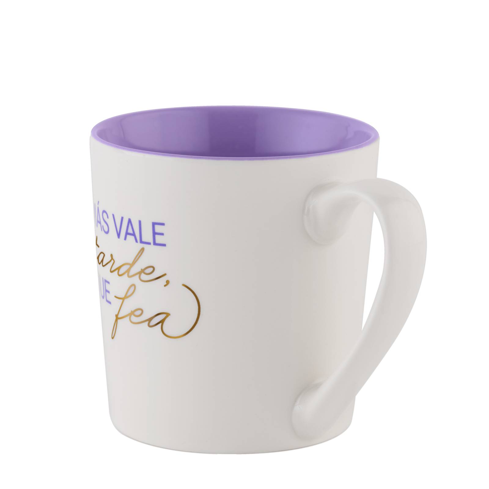 LuckyLy Tazas para Café con Frases Divertidas de 500ml, Grandes y Originales, Modelo Nira, Pensamientos Blanco Tarde