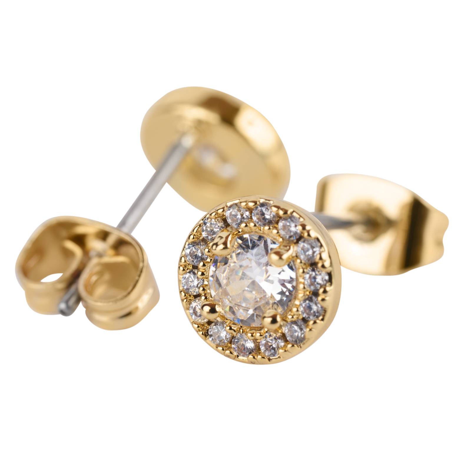 LuckyLy Set de Joyería para Mujer Oro 14k con Zirconia Cúbica, Juego de Collar y Aretes Mujer, Modelo Judy UNITALLA