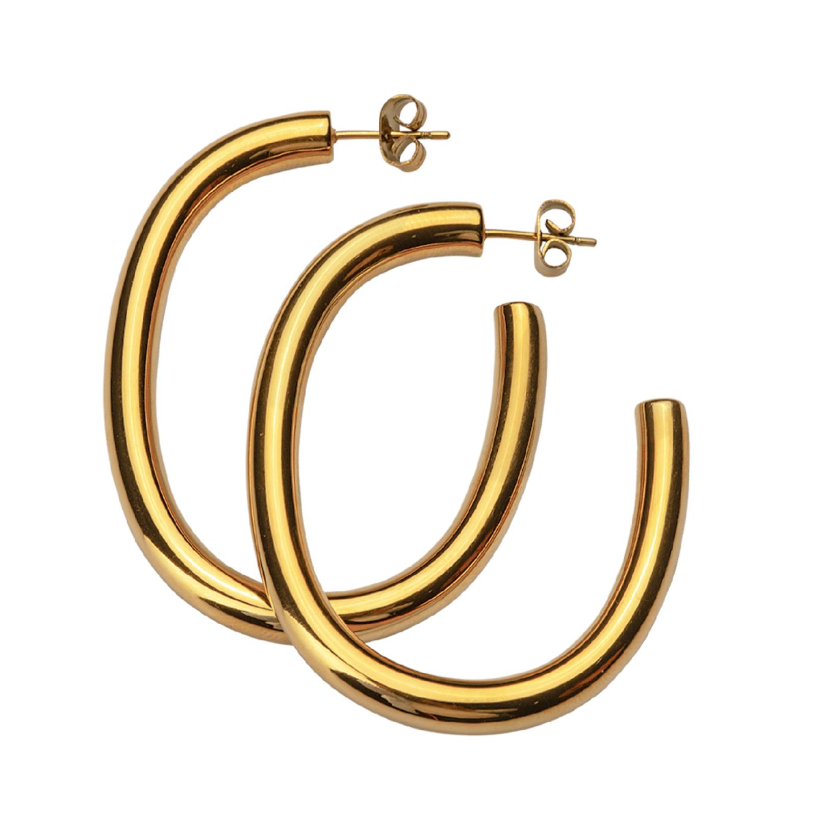 LuckyLy Aretes de Mujer Oro 18k, Arracadas de Acero Inoxidable con Baño de Oro 18k, Modelo Kendra UNITALLA