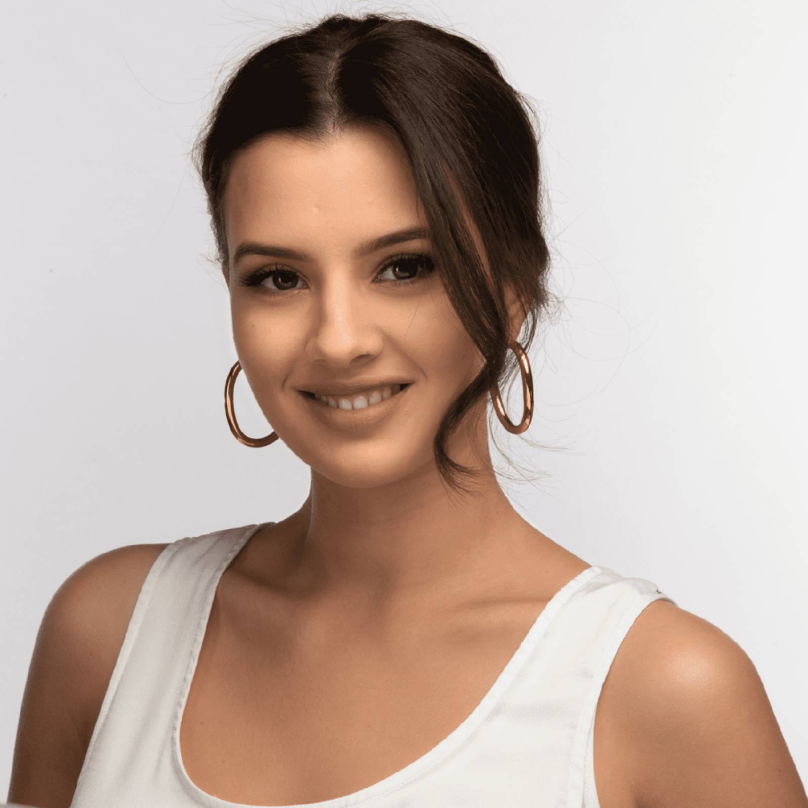 LuckyLy Aretes de Mujer Oro 18k, Arracadas de Acero Inoxidable con Baño de Oro 18k, Modelo Kendra UNITALLA