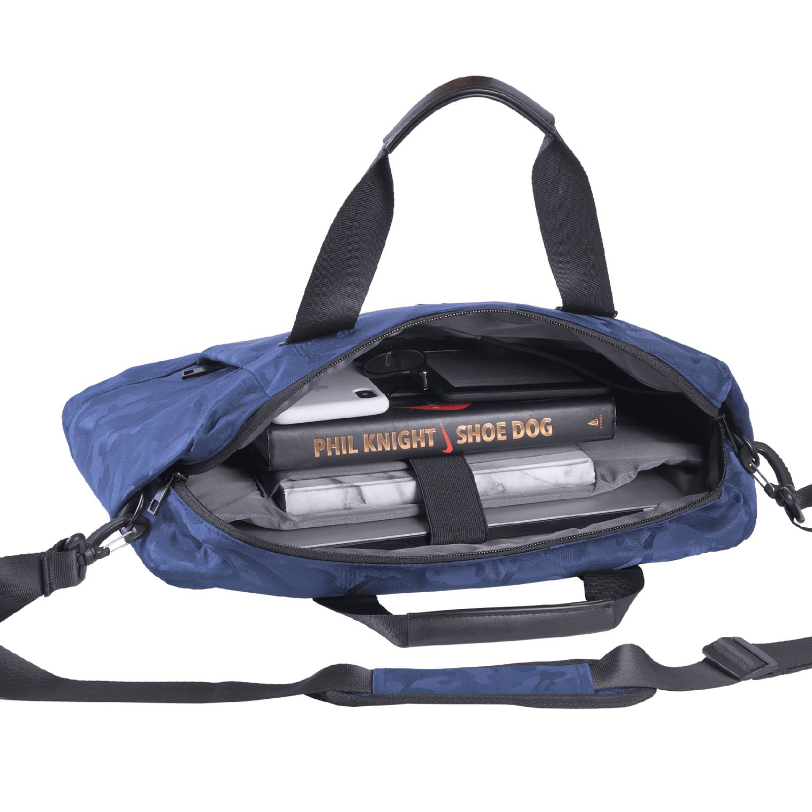 LUCKMAN Portafolio para Hombre tipo Maletín Ejecutivo, Funda y Mochila para Laptop hasta 15.6 Pulgadas, Dante, Negro 