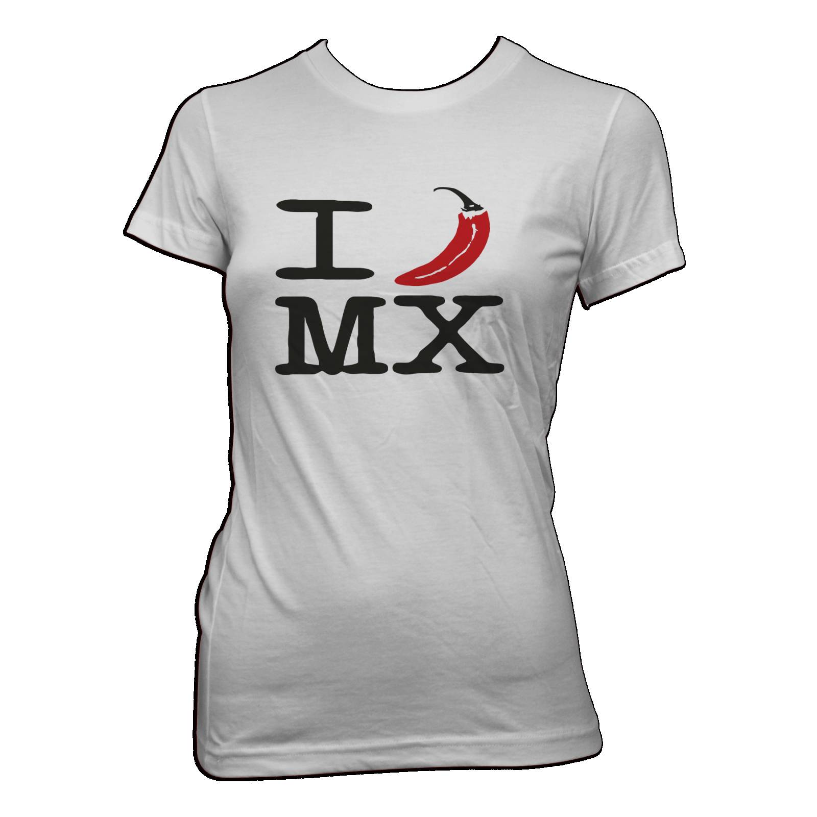 PLAYERA PARA DAMA ILOVE MEXICO, CHILE MEXICO, PLAYERAS CHINOS.