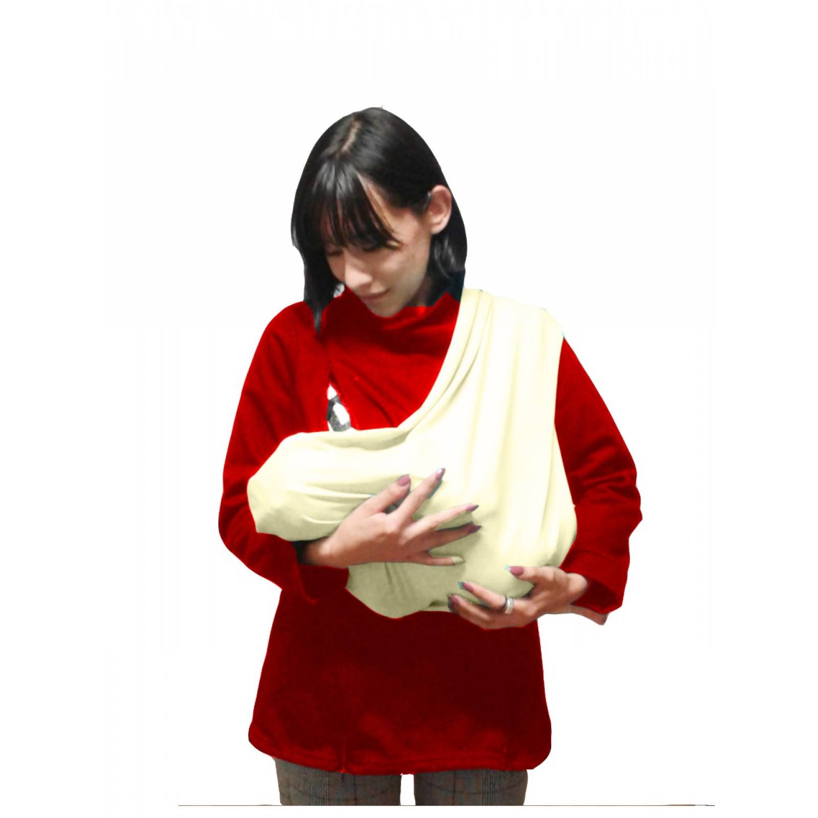 SUDADERA ROJA PARA MATERNIDAD, EMBARAZO Y LACTANCIA PARA AMAMANTAR