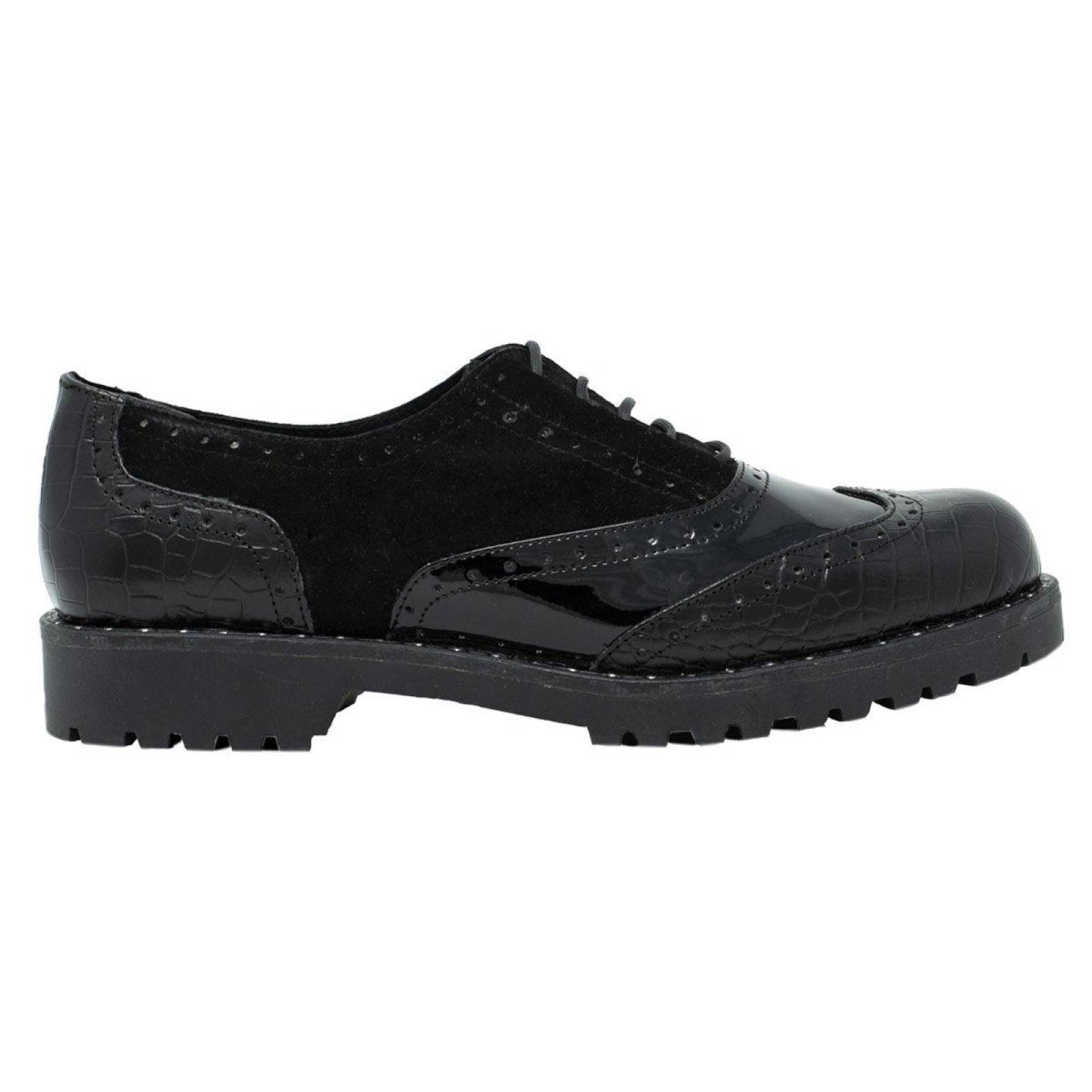 Regina Romero Zapato Urbano Bostoniano para Dama en piel- OXFORD SPORT 