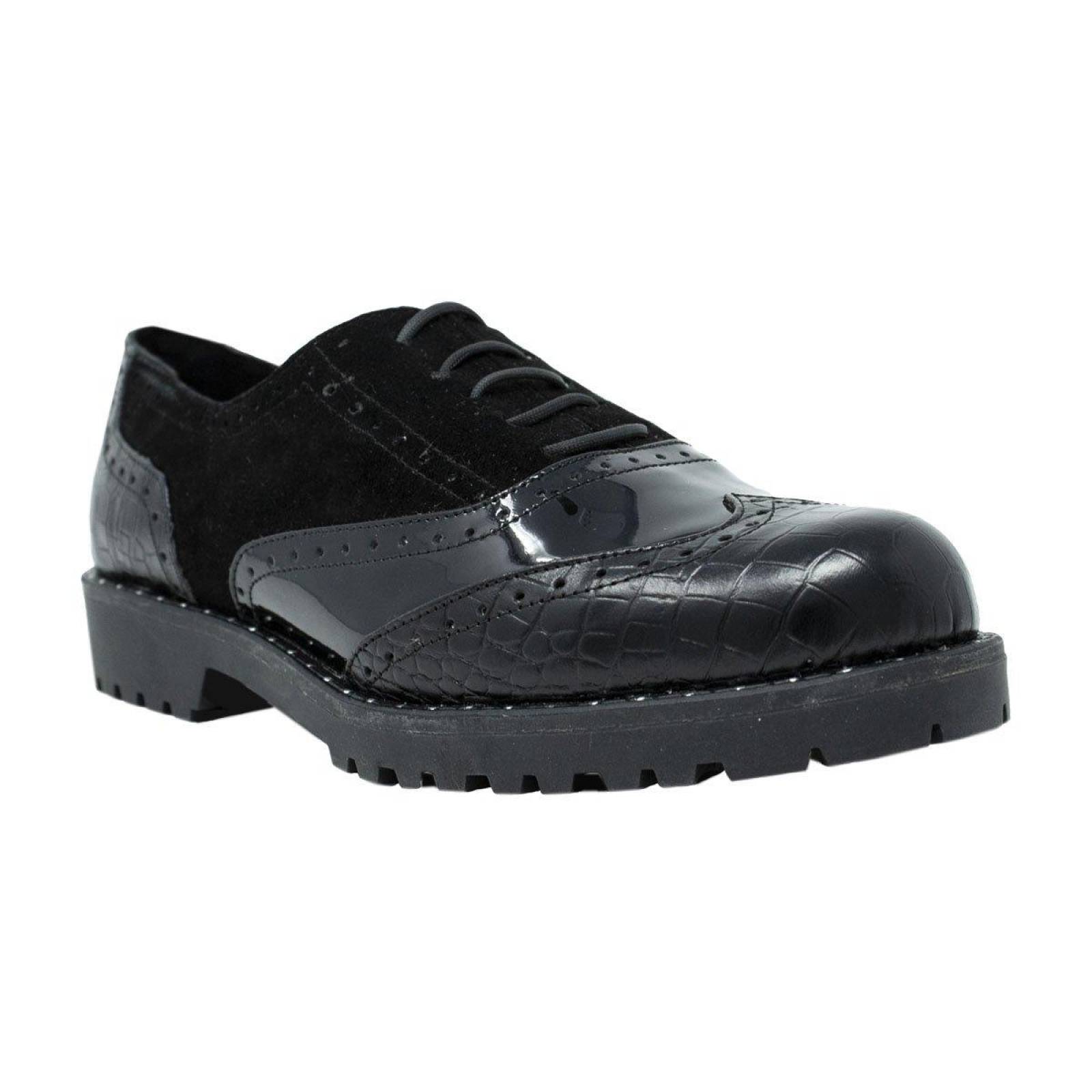 Regina Romero Zapato Urbano Bostoniano para Dama en piel- OXFORD SPORT 