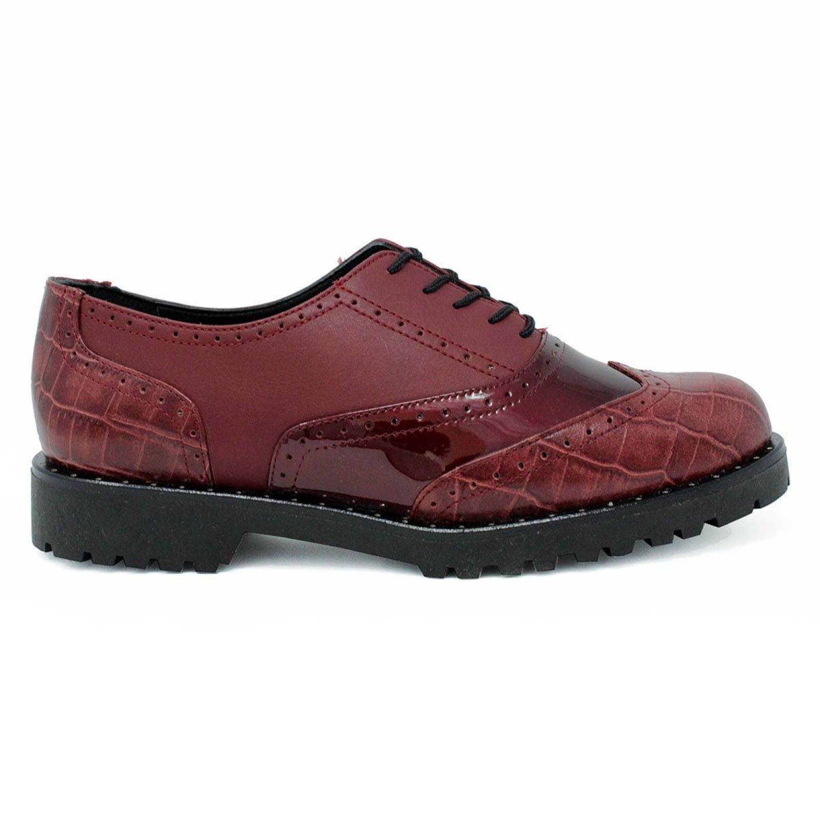 Regina Romero Zapato Urbano Bostoniano para Dama en piel- OXFORD SPORT 