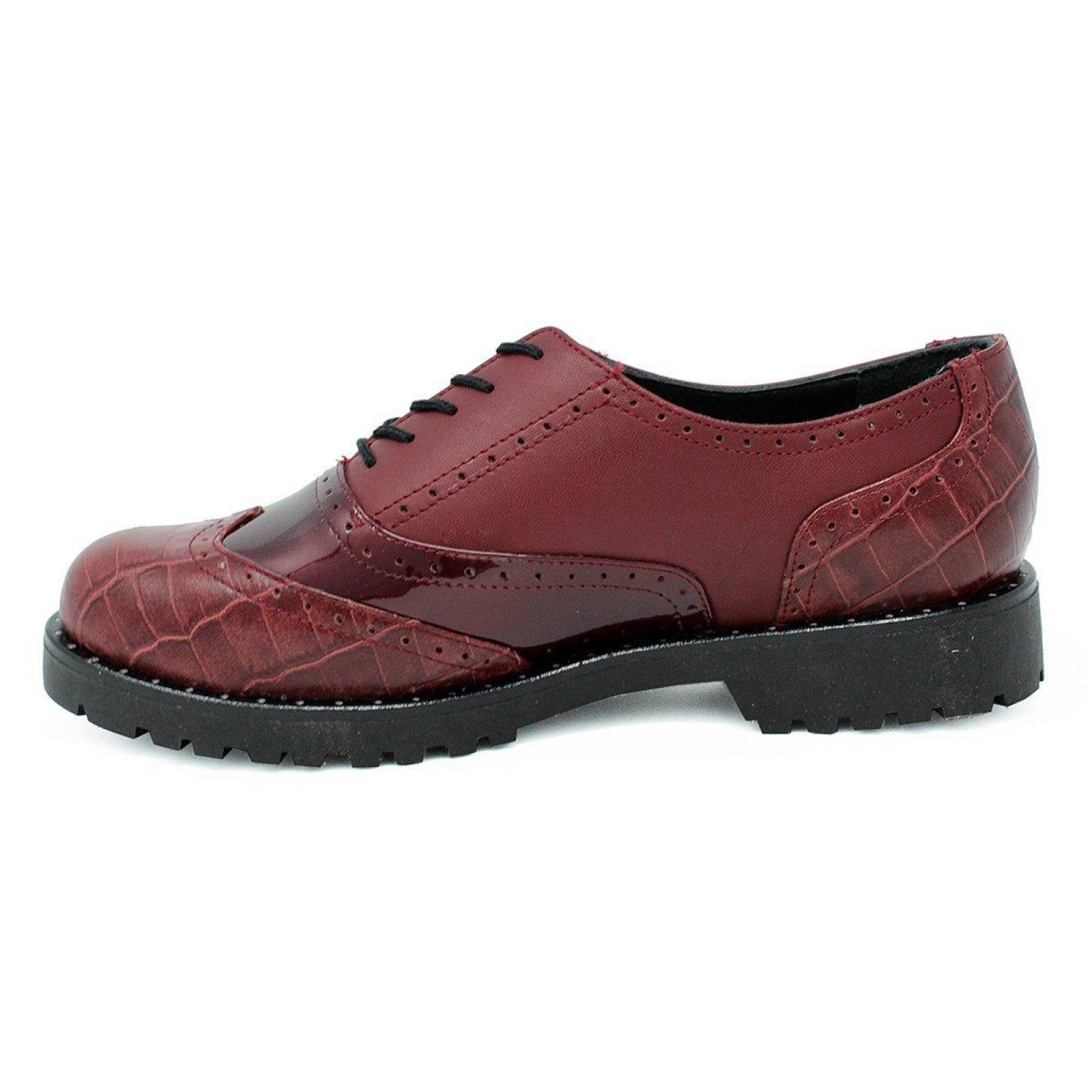 Regina Romero Zapato Urbano Bostoniano para Dama en piel- OXFORD SPORT 