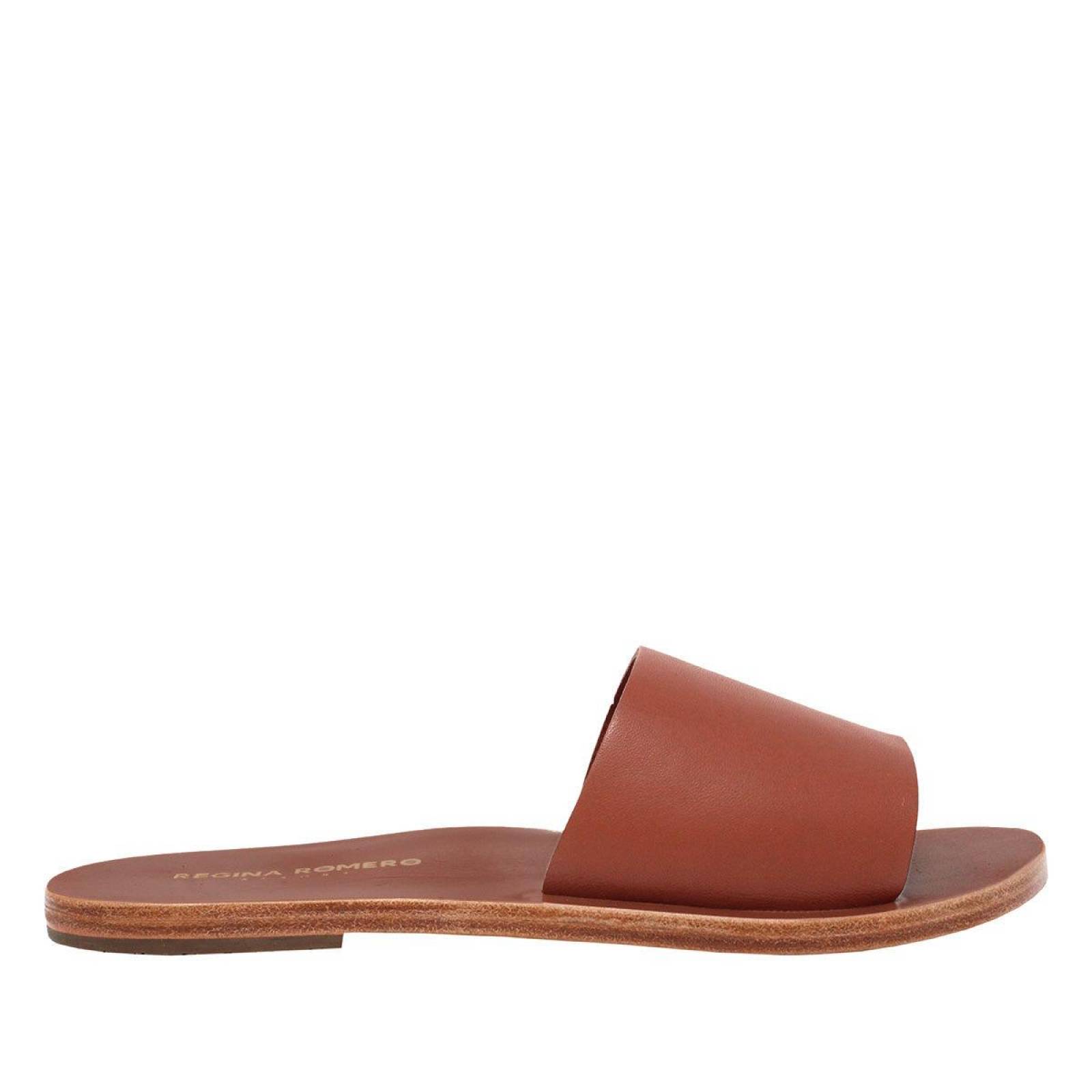 ALMA - Terracota Regina Romero Resort Zapato Sandalia de Piso para Dama en Piel 