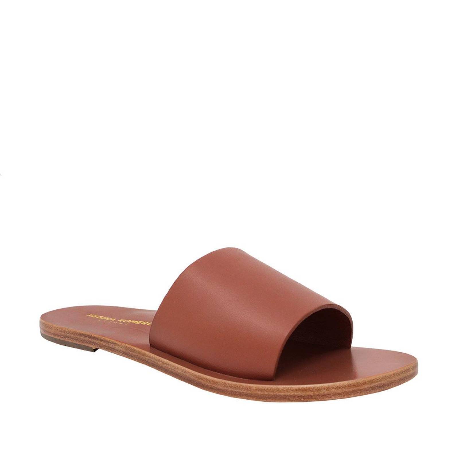 ALMA - Terracota Regina Romero Resort Zapato Sandalia de Piso para Dama en Piel 