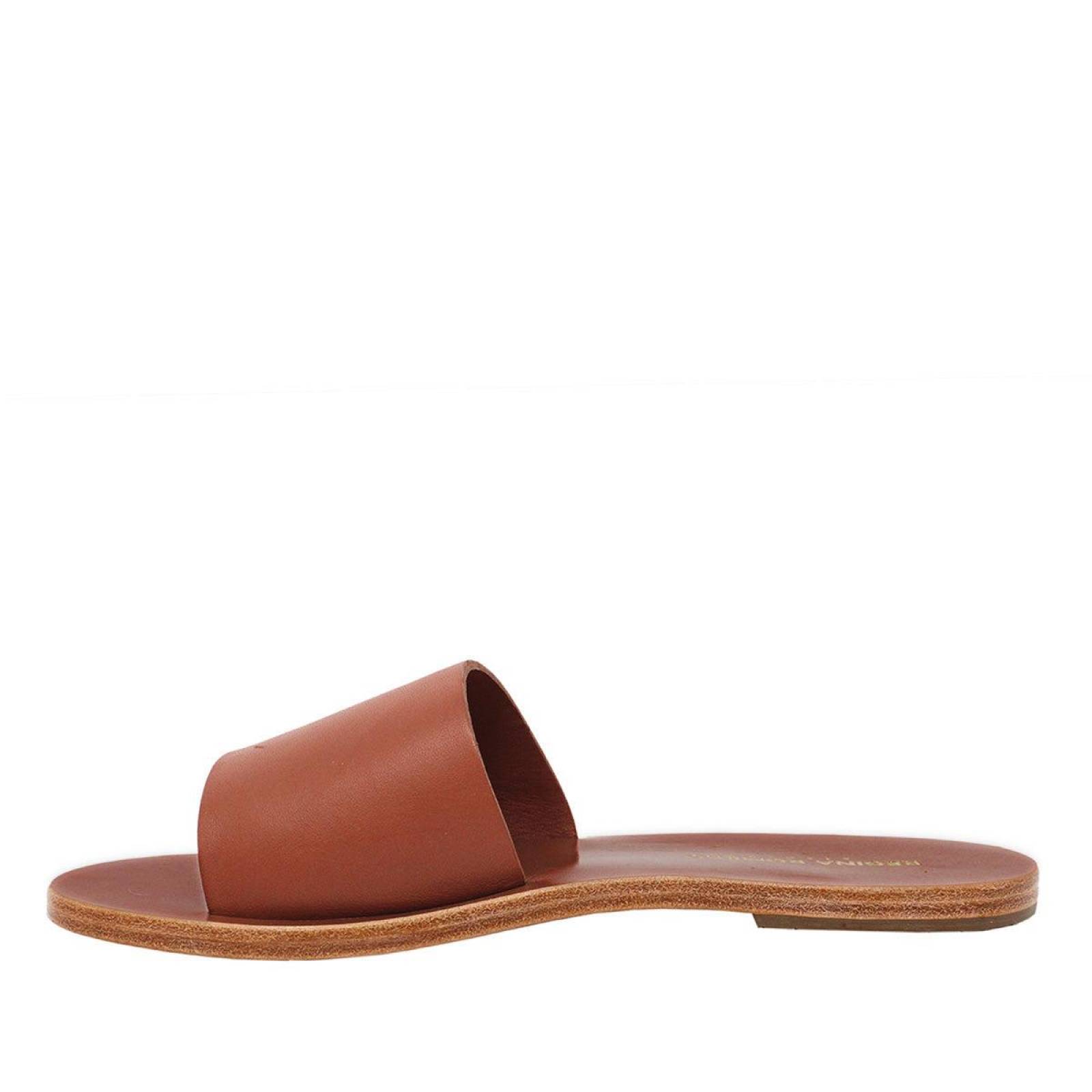 ALMA - Terracota Regina Romero Resort Zapato Sandalia de Piso para Dama en Piel 