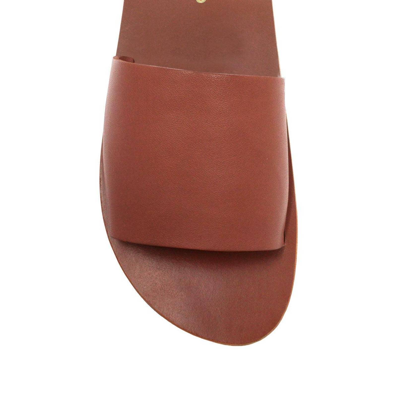 ALMA - Terracota Regina Romero Resort Zapato Sandalia de Piso para Dama en Piel 