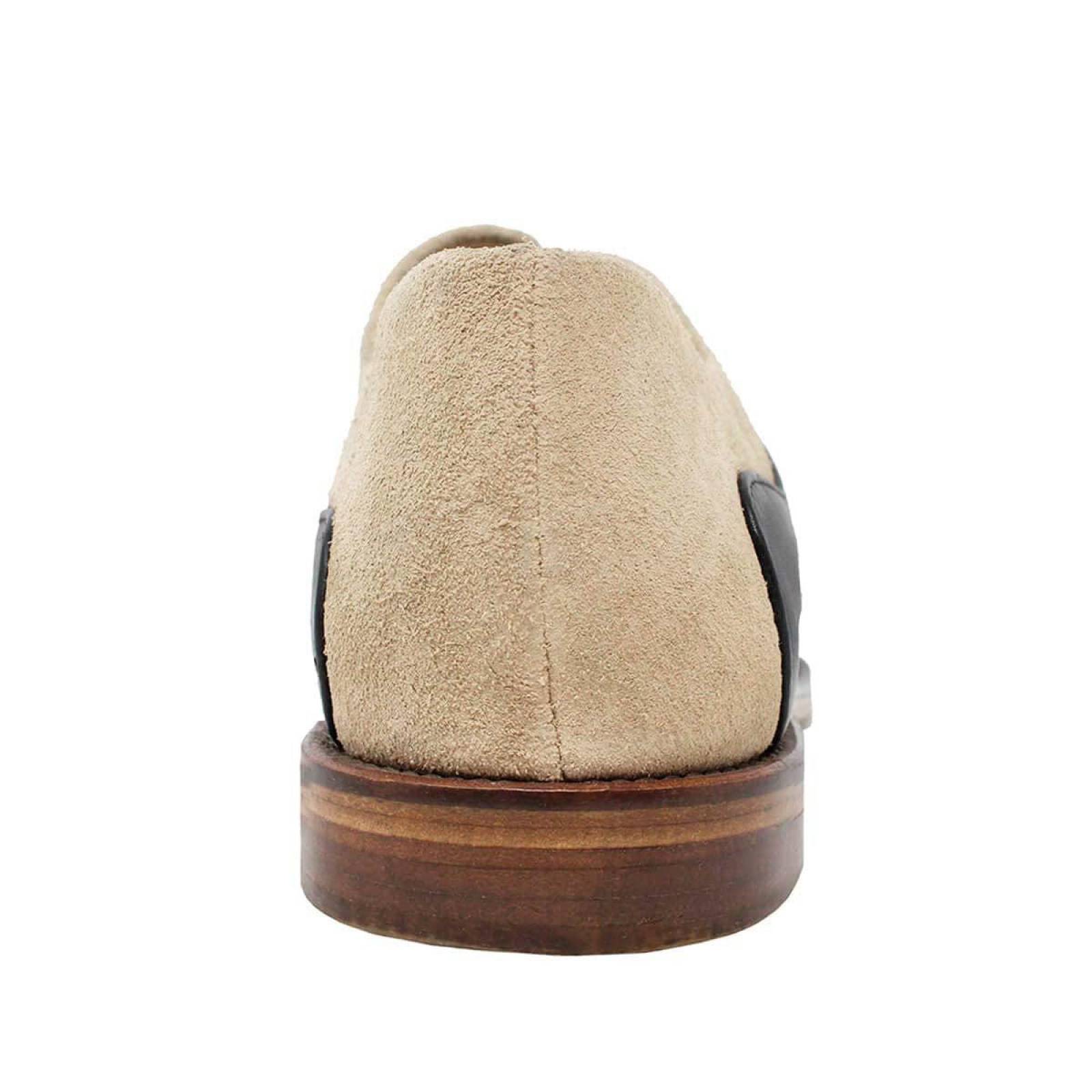 DANNA - Negro y Chai Regina Romero Zapato Bostoniano de Piso para Dama en Piel