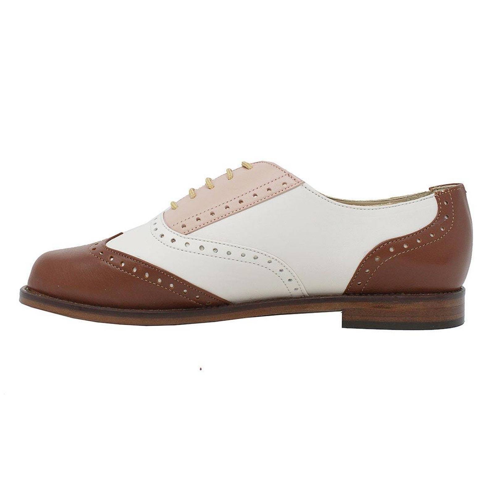 EMMA - Classic Regina Romero Zapato Bostoniano de Piso para Dama en Piel 