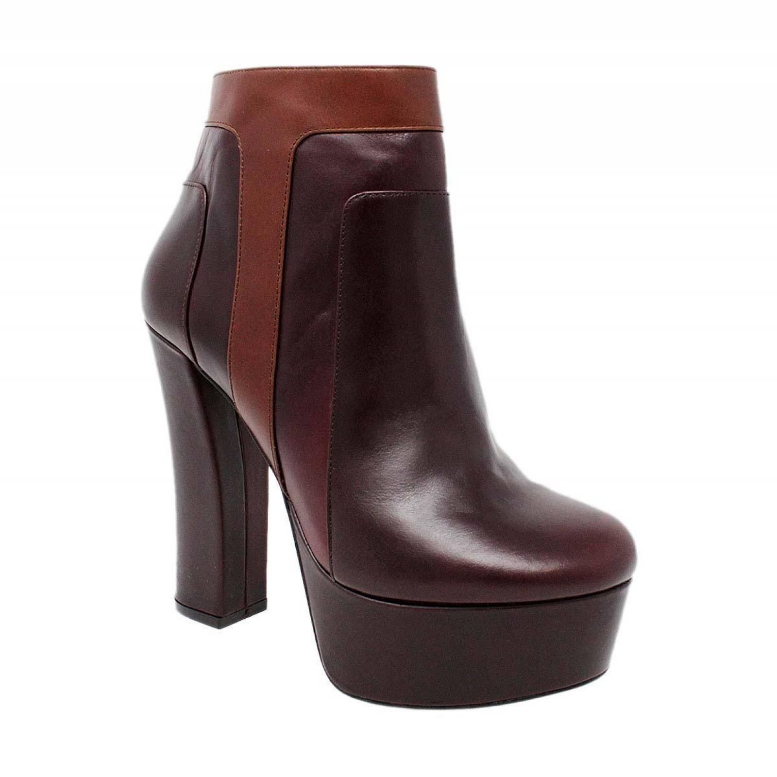 JULIA 135 - Cafe Regina Romero Zapato Bota Plataforma Tacon Alto para Dama en Piel 
