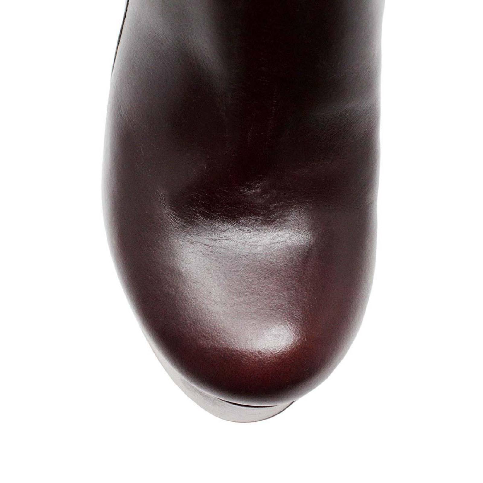 JULIA 135 - Cafe Regina Romero Zapato Bota Plataforma Tacon Alto para Dama en Piel 