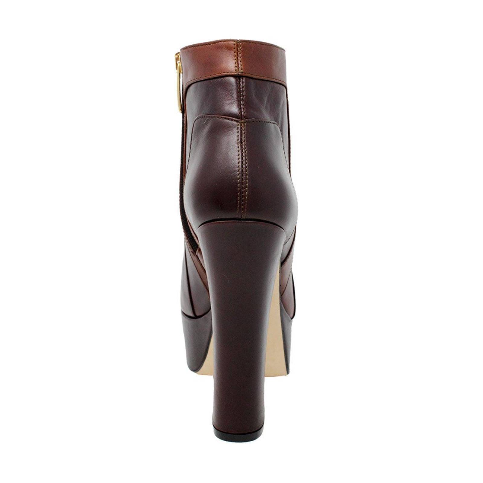 JULIA 135 - Cafe Regina Romero Zapato Bota Plataforma Tacon Alto para Dama en Piel 