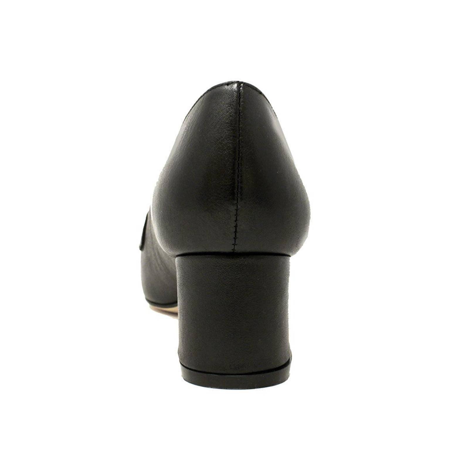 KALI 40 - Negro Regina Romero Zapato Zapatilla Tacon Bajo para Dama en Piel 