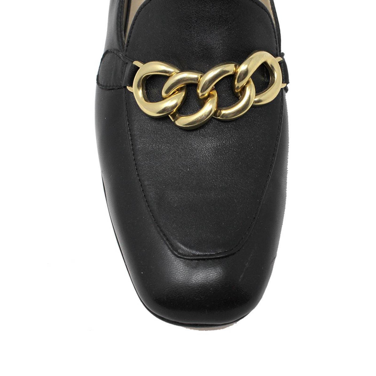 KALI 40 - Negro Regina Romero Zapato Zapatilla Tacon Bajo para Dama en Piel 