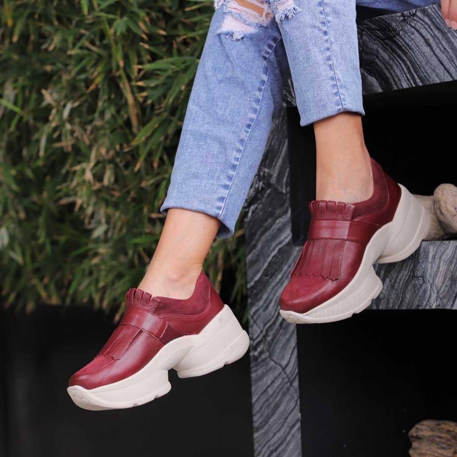 KENDALL 75 - Vino Regina Romero Zapato Tenis Urbano Sport para Dama en Piel 