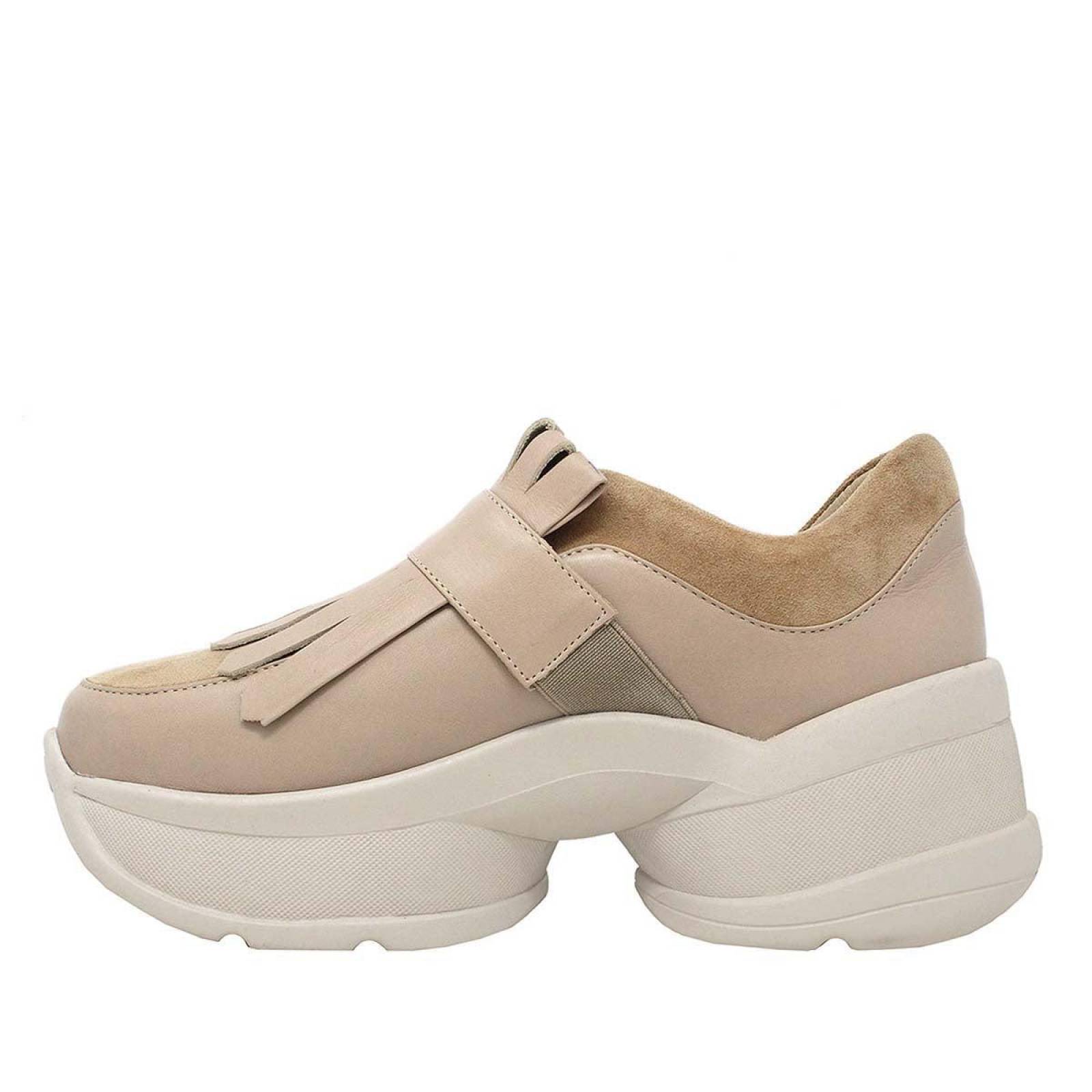 KENDALL 75 - Beige Regina Romero Zapato Tenis Urbano Sport para Dama en Piel