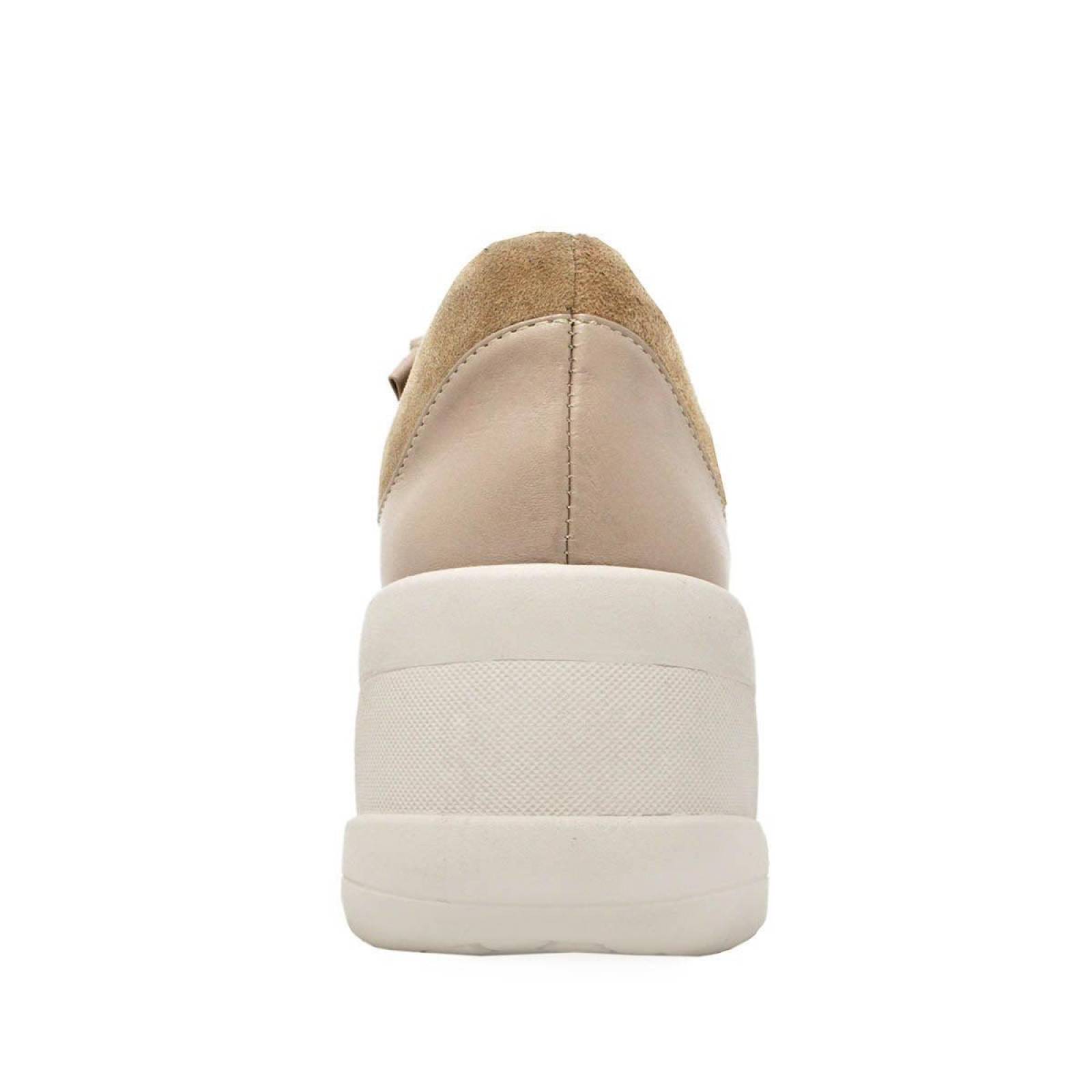 KENDALL 75 - Beige Regina Romero Zapato Tenis Urbano Sport para Dama en Piel