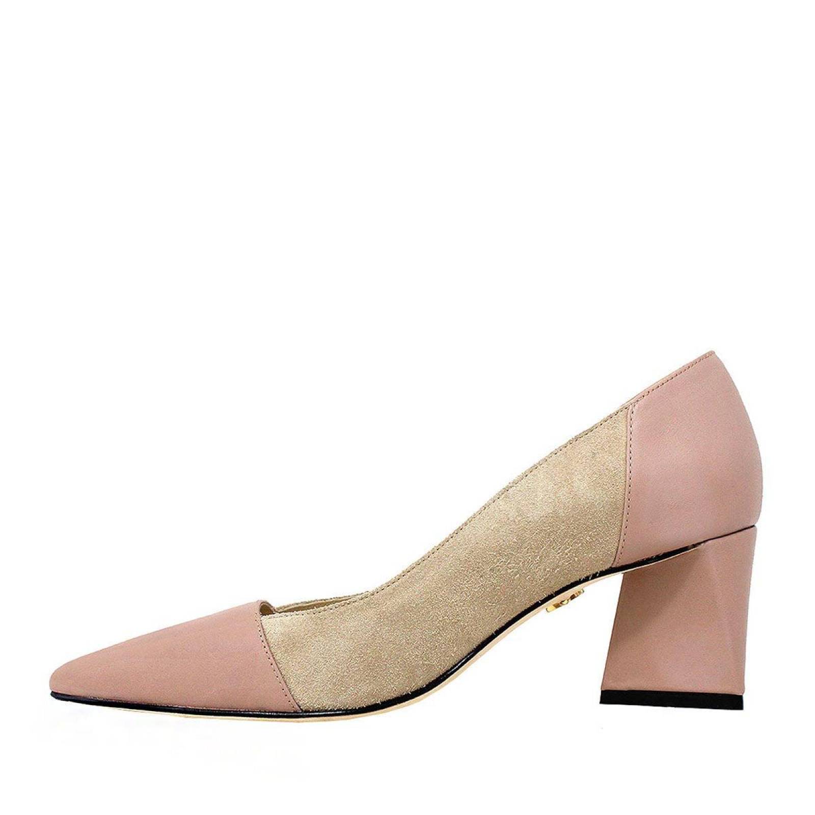 LINA 50 - Chai y Rosa Regina Romero Zapato Zapatilla Tacon Bajo para Dama en Piel