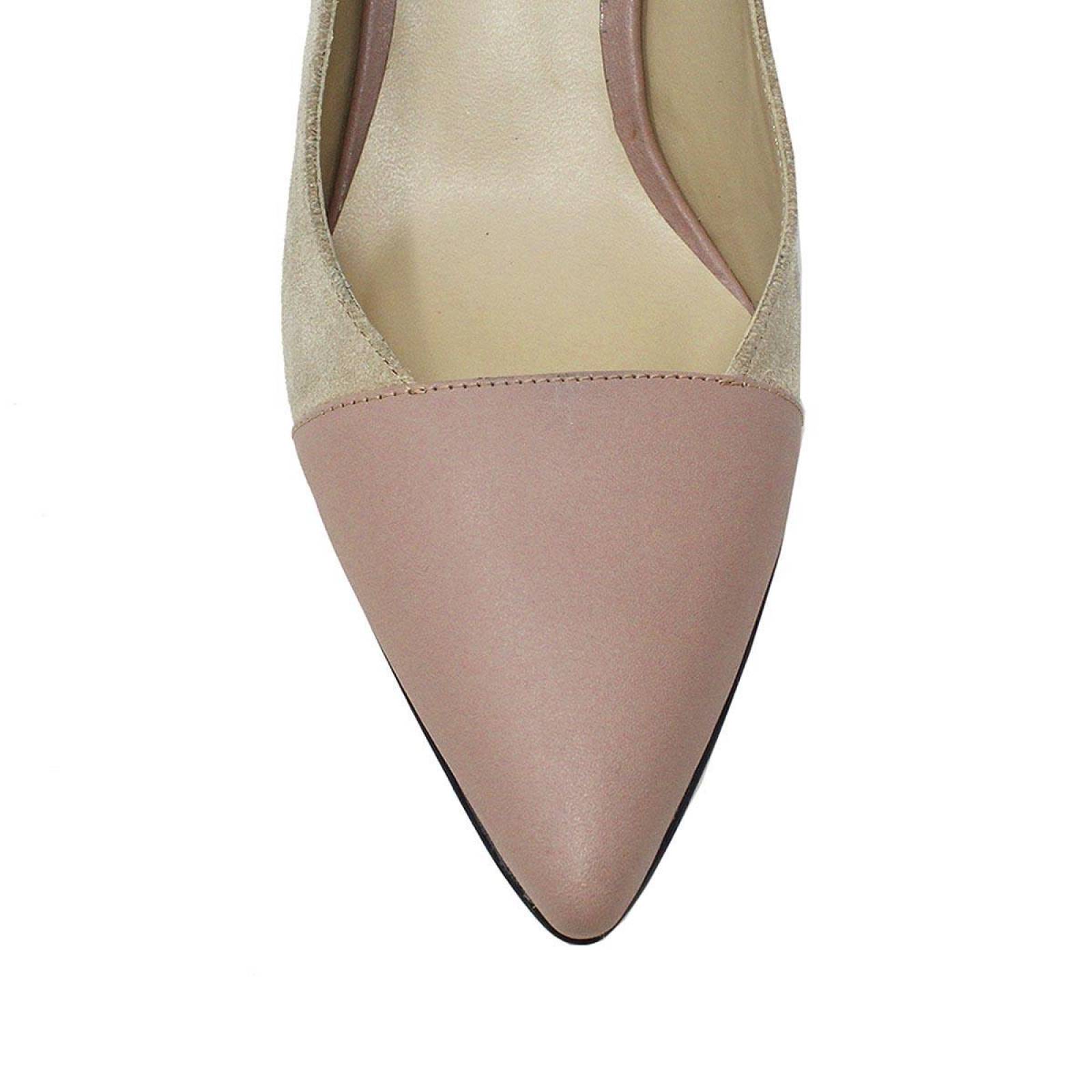 LINA 50 - Chai y Rosa Regina Romero Zapato Zapatilla Tacon Bajo para Dama en Piel