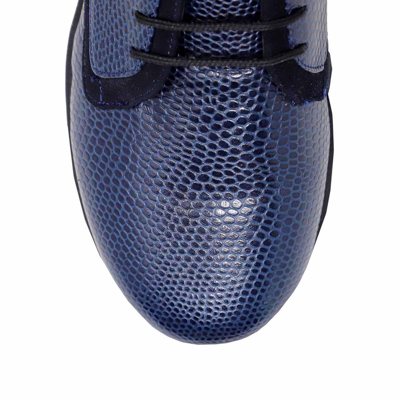 KOURTNEY 75 - Azul Regina Romero Zapato Tenis Urbano Sport para Dama en Piel 