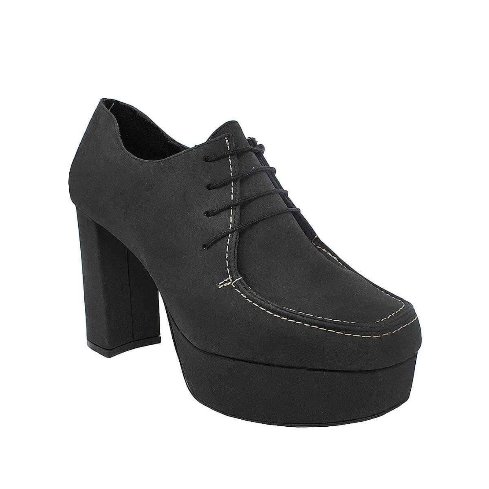 ZOE 95 - Concreto Regina Romero Zapato Plataforma Tacon Alto para Dama en Piel 