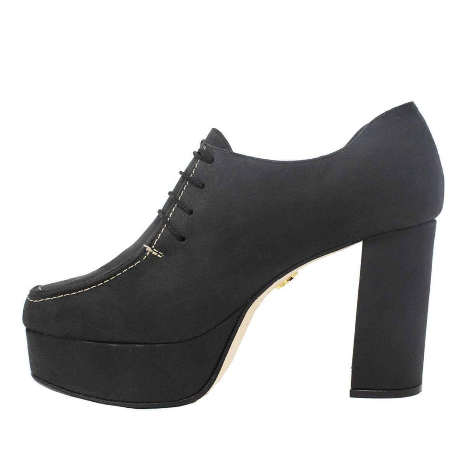 ZOE 95 - Concreto Regina Romero Zapato Plataforma Tacon Alto para Dama en Piel 