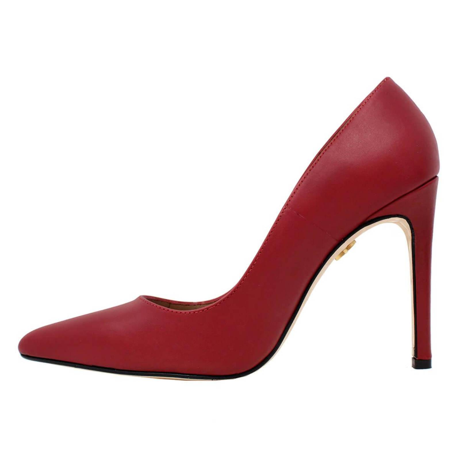 REGINA PUMP 105 - Rojo Regina Romero Zapato Zapatilla Tacon Alto para Dama en Piel 