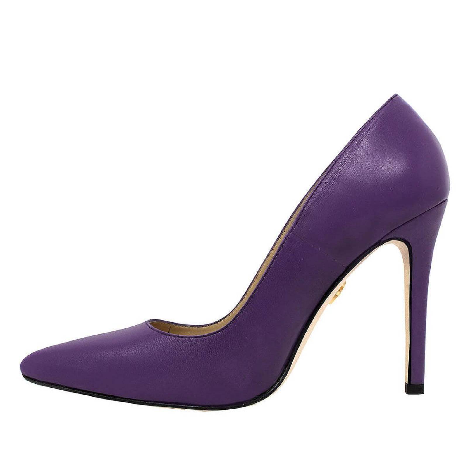 REGINA PUMP 105 - Morado Regina Romero Zapato Zapatilla Tacon Alto para Dama en Piel 